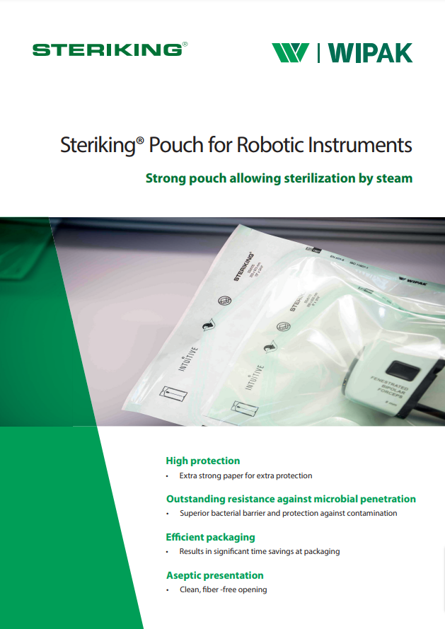 Image for steriking pouch for robotic instruments brochure in English