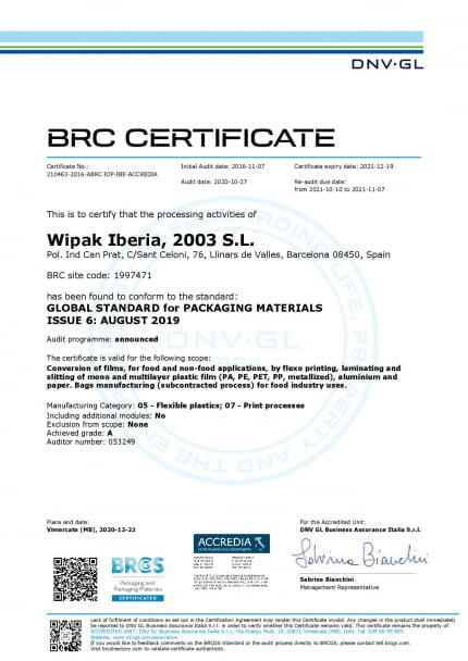 BRC/BRCGS – Iberica