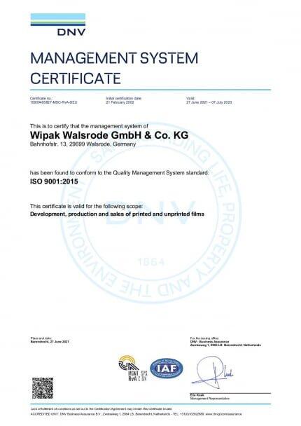 ISO 9001 – Walsrode | German